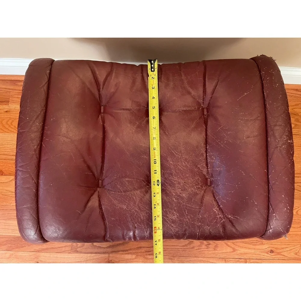 Ekornes Stressless Ottoman Burgundy Leather Foot Stool